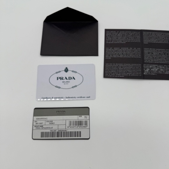 Authentic Vintage Prada BN1057 Tessuto + Spazzolato Nero Tote / Briefcase Black - Picture 14 of 15